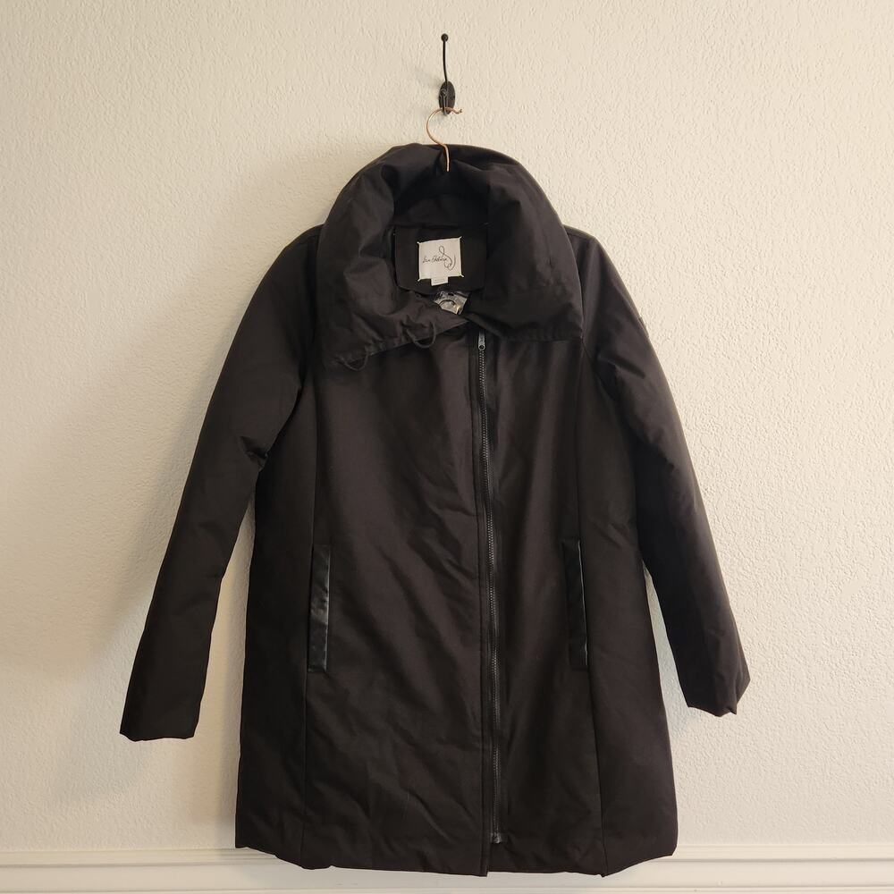Sam Edelman Women's Size Medium Asymmetrical Wing‎ Collar Puffer Jacket New